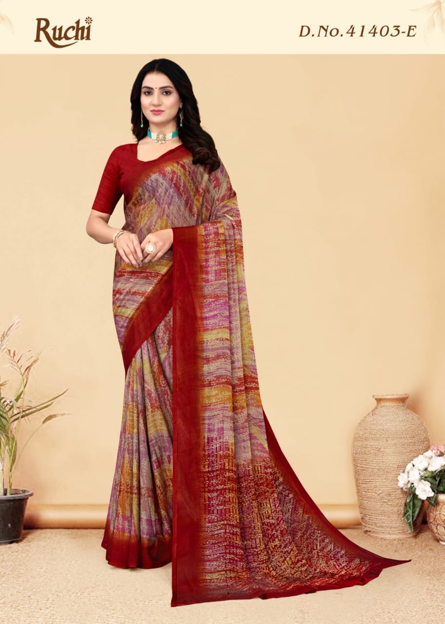 Kajal Chiffon Vol 2 By Ruchi Daily Wear Wholesale Saree Suppliers In Mumbai
